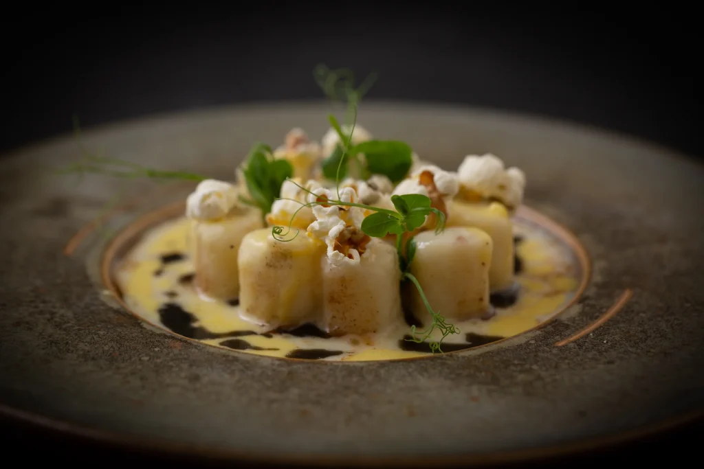 Fresh filled pasta in a creamy sauce