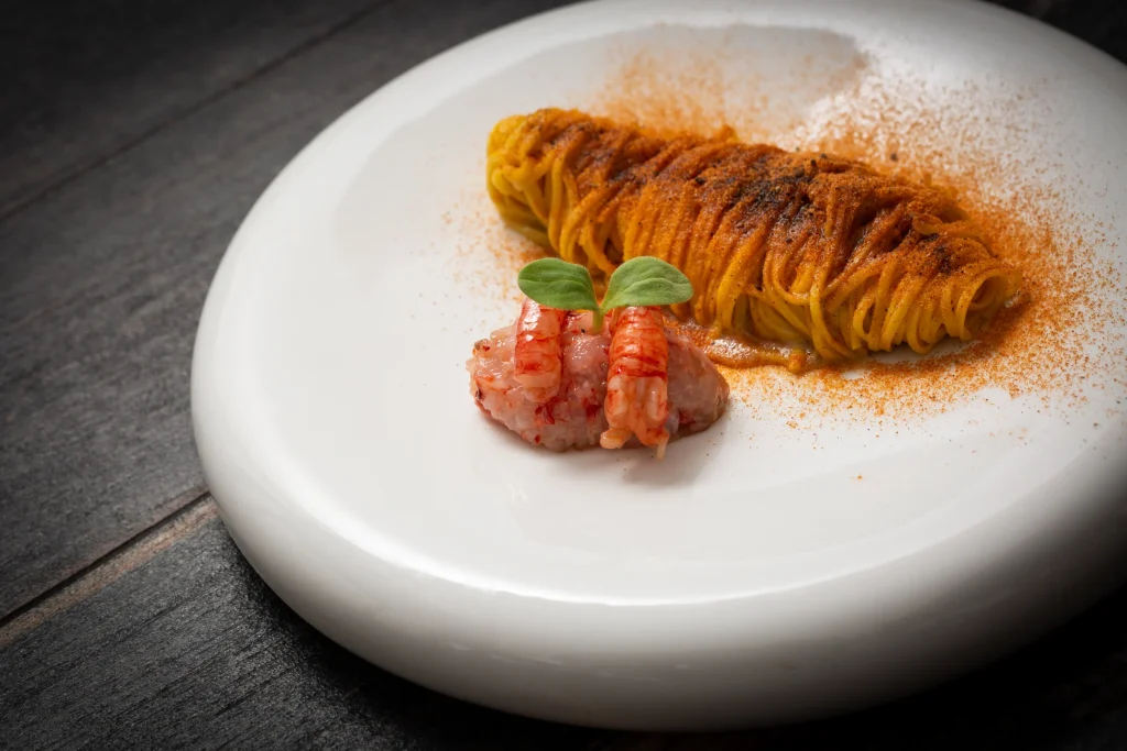 A Cuculia creation with pasta and shellfish